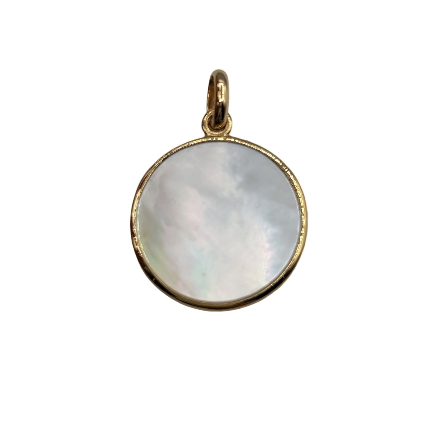 K18 マザーオブパール 御メダイ(バラの聖母) 18mm