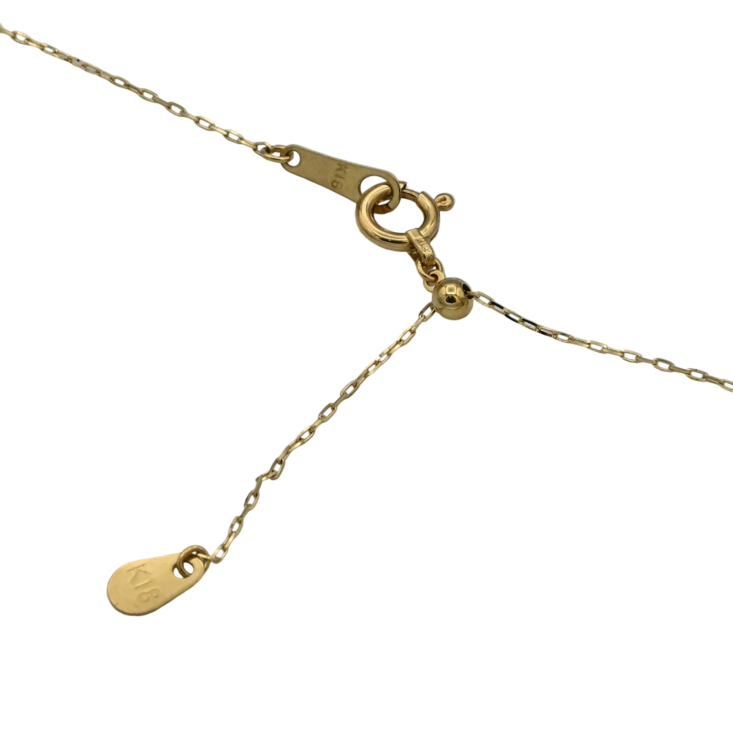 K18YG ダイヤモンド ネックレス 45cm