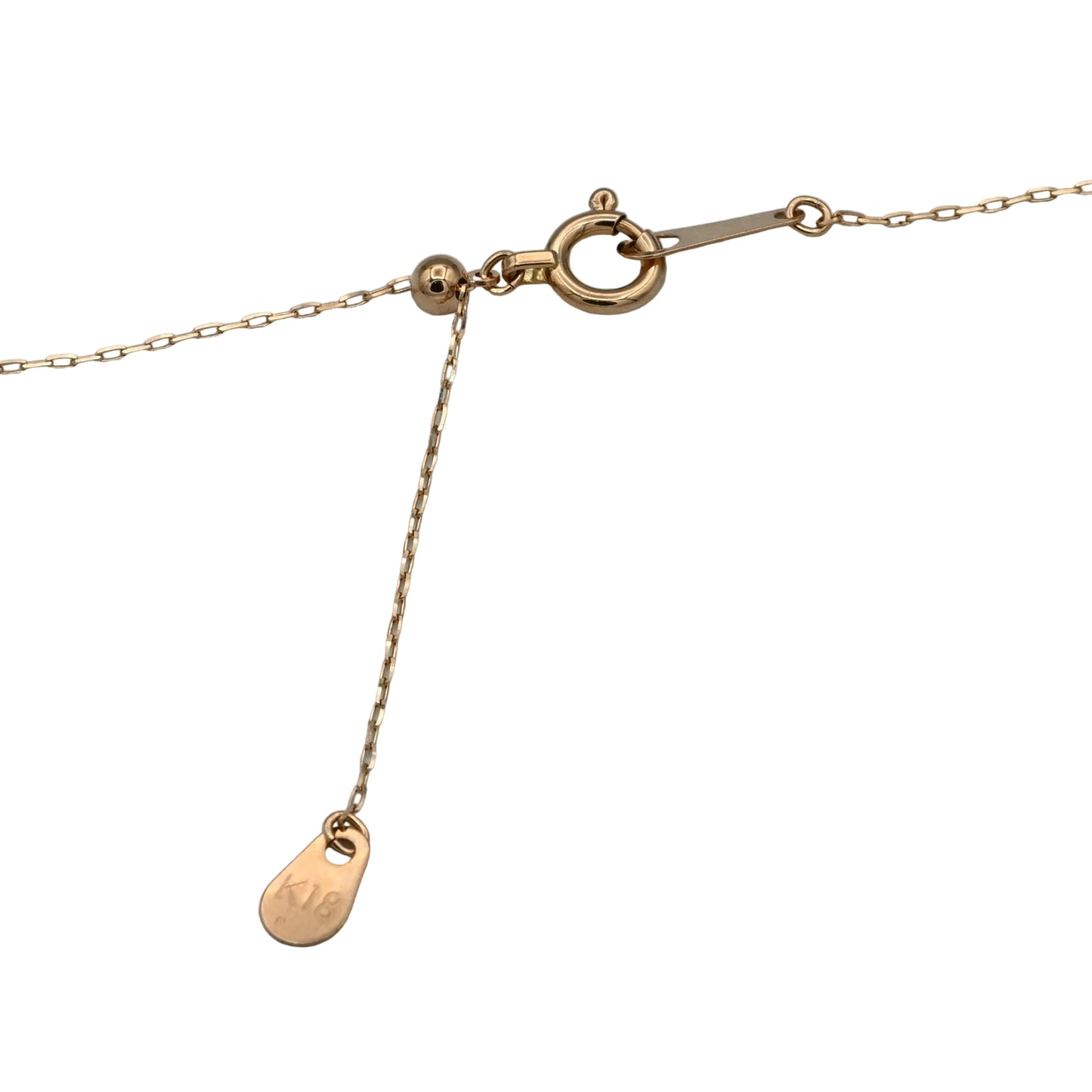 K18PG 十字架ダイヤモンド ネックレス 45cm