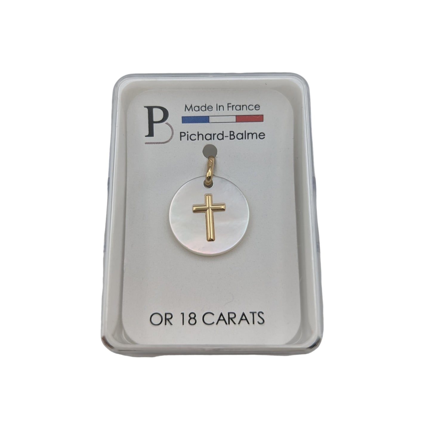 マザーオブパール 十字架ペンダント 16mm