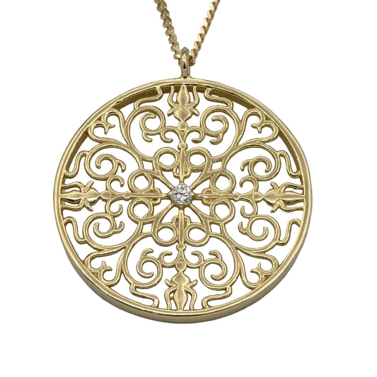 K18YG ダイヤモンド ネックレス 45cm