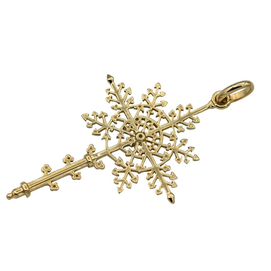 十字架ペンダント（スノークリスタル）40ミリ