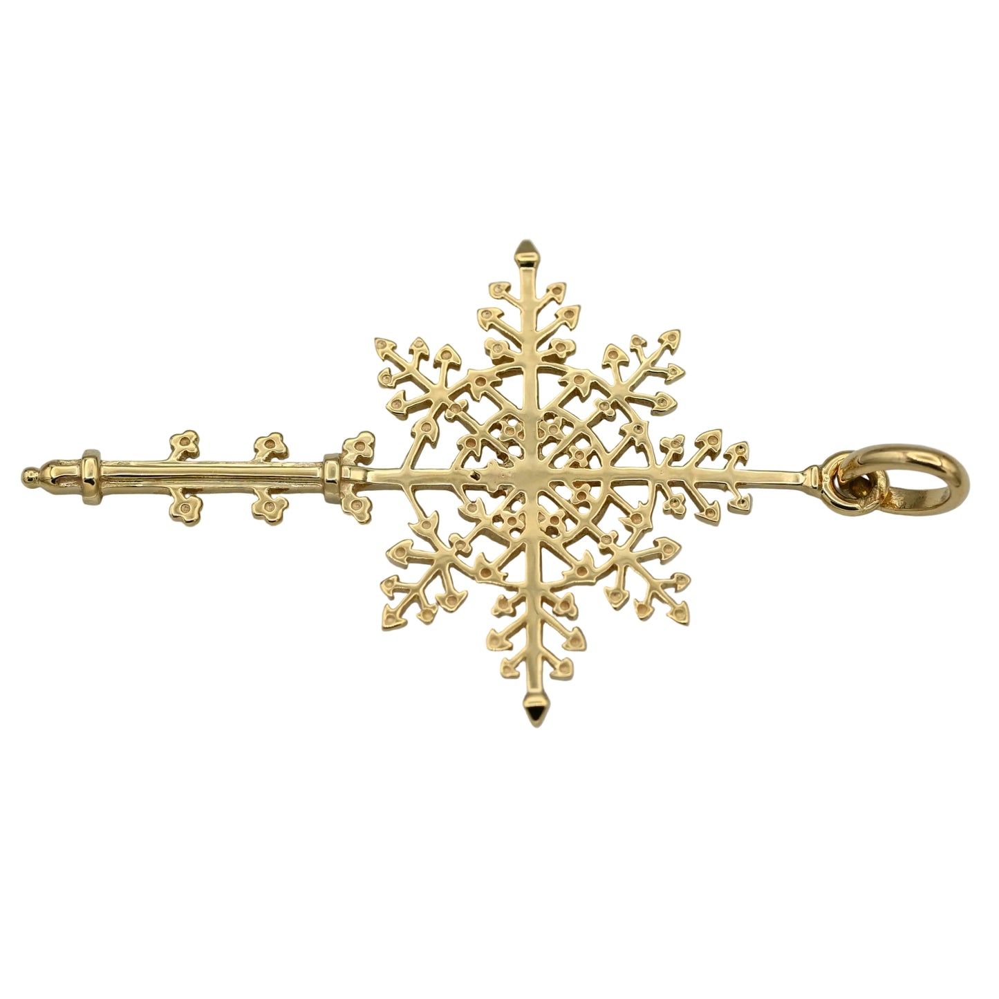 十字架ペンダント（スノークリスタル）40ミリ