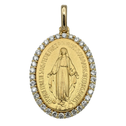 不思議のメダイ 18ミリ ダイヤモンド付き