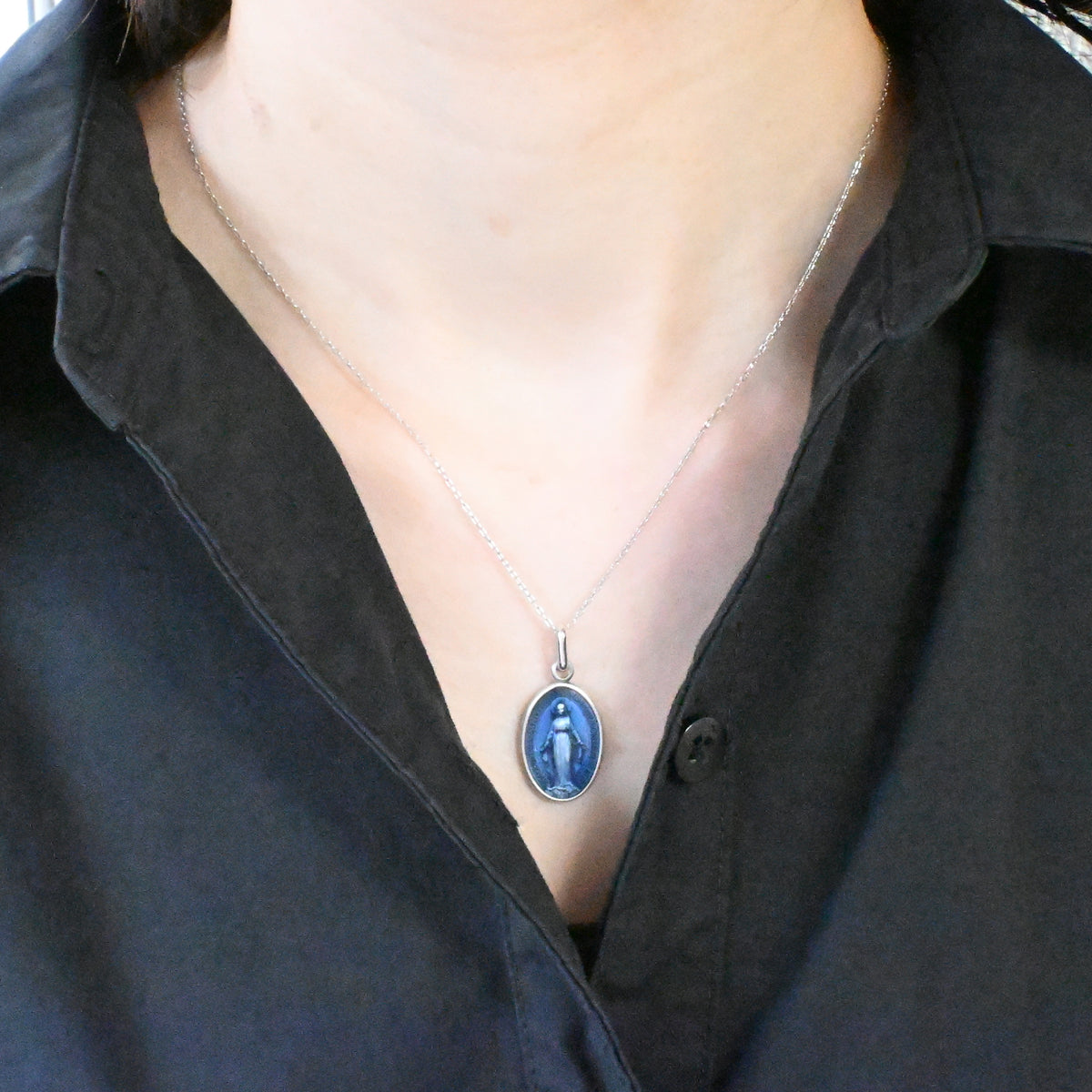 不思議のメダイ シルバー Bleu 19mm